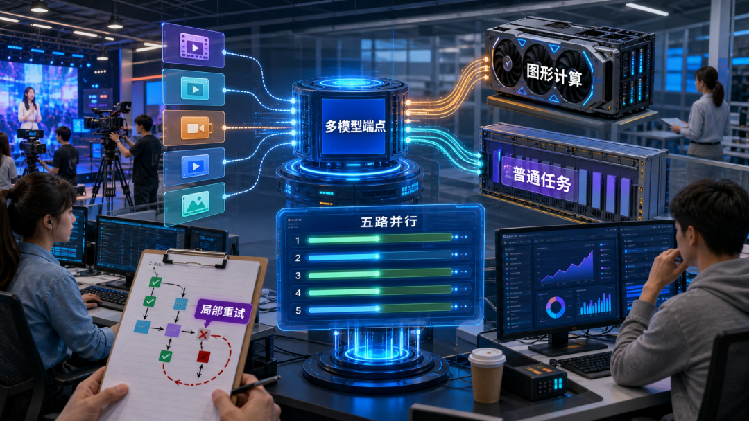 多模型请求分流到共享计算资源
