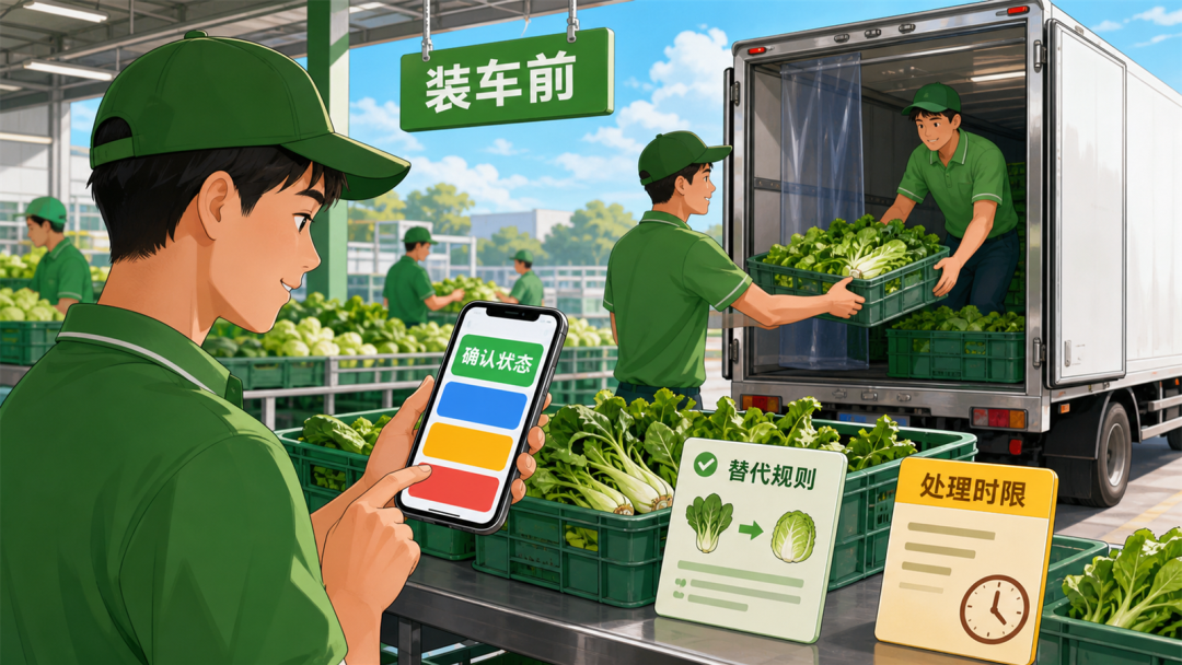 路线因缺货确认重新排序
