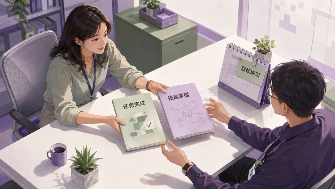 完成任务与掌握技能分别记录